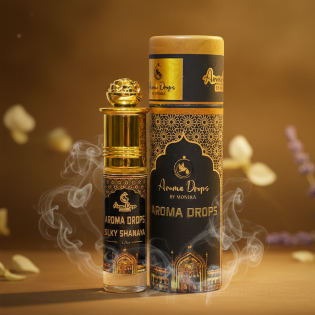 Silky Shanaya Attar 6 ml – Aroma Drops by Monika | Soft Floral Musky Attar | Alcohol-Free Perfume Oil