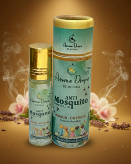 Anti Mosquito Fabric Roll On 9 ml – Aroma Drops by Monika | Indoor & Outdoor Mosquito Repellent | Herbal Roll On
